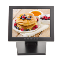 Monitor de Pantalla Táctil LCD USB de 10 Pulgadas, Monitor de Pantalla Táctil Resistiva LED TFT Cuadrado de 10.4 Pulgadas