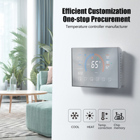 Termostato Inteligente Inalámbrico WiFi XZJ, Programable Digitalmente, con Programación Semanal, Ahorro de Energía, para Calefacción HVAC, Compatible con Tuya