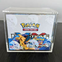 Pokemon Portable PTCG Vitrine Écologique Acrylique Booster Bundle Case avec Couvercle Magnétique Protecteur Anglais Booster Case