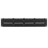 Panneau de brassage réseau modulaire mural non blindé 48 ports RJ45 Cat5e Cat6 Cat6A UTP 2U 19 pouces avec barre arrière pour gestion de câbles