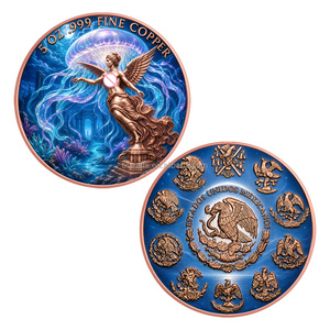 Monedas de Cobre Personalizadas 999 5oz, Moneda de la Libertad, Diosa Alada, Mitología, Cisne, Ballena, <span class=keywords><strong>Medusa</strong></span>, Pájaro, Moneda de Desafío de Fantasía, Colección - Product Image 2