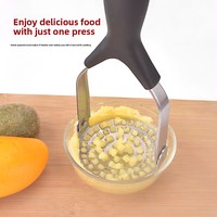 Fabriek Directe Verkoop Roestvrijstalen Aardappelpers Stamper Gebakken Bonen Crusher Aardappelpuree Maker Appelmoesvruchten Gereedschap