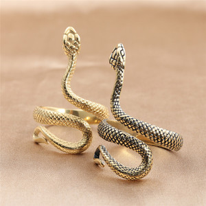 <b>Snake</b> <b>Ring</b> Tibetan Silver Men's Punk Style Animal Shape Jewelry Daily Wear 24049 - Product Image 2