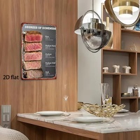 Plaque décorative murale vintage en métal « Guide de cuisson du steak », pour barbecue, viande, cuisine, restaurant, bar