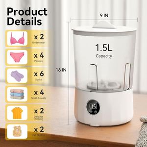 <b>Mini</b> Portable Plastic Automatic Washing Machine for Underwear and Hosiery Car & Household Use - Product Image 2