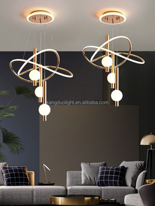 <span class=keywords><strong>Luminaire</strong></span> suspendu moderne minimaliste en fer de style nordique pour salon et <span class=keywords><strong>salle</strong></span> à <span class=keywords><strong>manger</strong></span>, éclairage intérieur LED blanc chaud - Product Image 2
