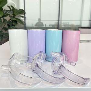 Envío Gratis desde Almacén en EE. UU., Tazas Sublimables de 12oz/360ml, Tazas Infantiles con Brillo para Sublimación, con Dos Tapas - Product Image 2