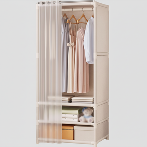 Organizer vestiti guardaroba con appendiabiti e copertura antipolvere materiali durevoli facili da montare - Product Image 1