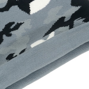 Eco Friendly Sustainable Custom Jacquard Logo Cuffless Slouchy Baggy Gorras Winter Skull Cap Knitted <b>Hat</b> Plaid Argyle Camo - Product Image 5