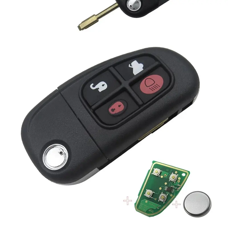 A2 değiştirilebilir 315/433Mhz araba uzaktan anahtar için Jaguar S tipi 1999-2009 XJ XJR 2002-2008 4D60 çip NHVWB1U241