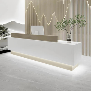 LR-RD-046 New Arrival Luxury <strong>Reception</strong> <strong>Desk</strong> Nordic <strong>Style</strong> Front <strong>Desk</strong> Customizable <strong>Reception</strong> Counter for Company <strong>Reception</strong> - Product Image 3