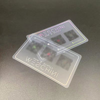 Nouveau design de carte de visite transparente hologramme mat étanche personnalisée en usine