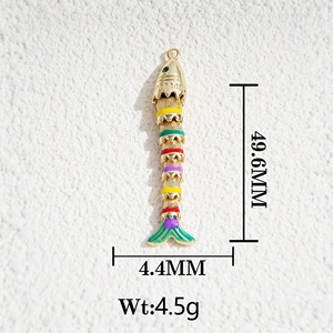 European American Fashion Copper Fish Pendant DIY Jewelry Set For Necklace Making Mixed Shapes Brass Findings XF386 393 - Product Image 3