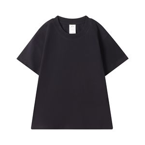 T-shirt Casual da uomo a manica corta in cotone 100% nuova estate minimalismo tinta unita 230 grammi lavorati a maglia - Product Image 3