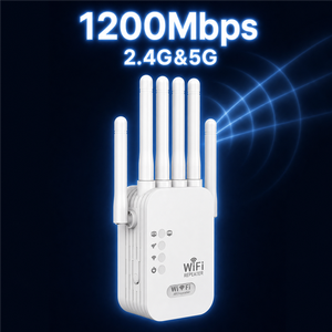 Ripetitore WiFi da Interno/Esterno 300Mbps, Amplificatore di Segnale 1200Mbps 5GHz 2.4GHz, Booster di <span class=keywords><strong>Rete</strong></span> IP 4G 3G per Casa con Porta Ethernet - Product Image 1