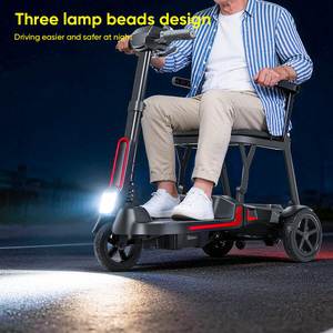 สกู๊ตเตอร์ไฟฟ้า EU Ultra-Light 14 กก. 3 ล้อ แบบกระเป๋าเดินทางอลูมิเนียม พับได้ แบตเตอรี่คู่ ระยะทาง 40 กม. สำหรับผู้สูงอายุ ใช้ในชีวิตประจำวัน - Product Image 6