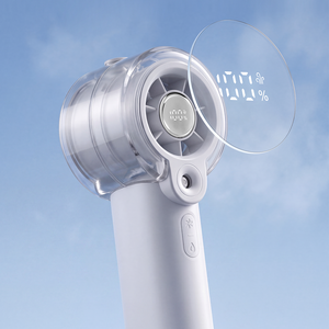 High-speed turbo handheld fan with Water Mist Rechargeable Battery 2000mAh prefect for corporate summer gift - Product Image 6