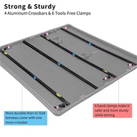 Couverture de benne de camion pliable en quatre parties, en PVC + aluminium, étanche et anti-poussière, taille personnalisée, pour la plupart des pick-up