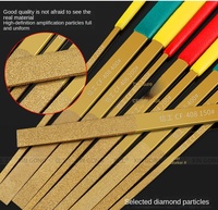 Ensemble de limes à diamant ultra-minces plaquées titane CF-400 400/150 mailles, limes plates industrielles, polissage fin professionnel, haute qualité