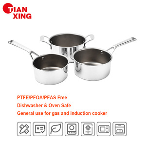 Tianxing PFOA pfas Miễn phí thiết kế mới Titan đồ nấu nướng Heavy Duty Frying <span class=keywords><strong>Pan</strong></span> Sauce <span class=keywords><strong>Pan</strong></span> nấu ăn chậu và chảo cho bán buôn - Product Image 4