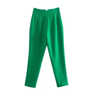 מוצק פלנל נשים מכנסיים אף ZA סגנון אמצע המותניים אופנה נשים מכנסיים מאוד יותר צבעים באיכות טובה מכנסיים