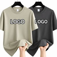 T-shirt Homme Oversize à Manches Courtes en Coton Uni 280 GSM, Impression par Sublimation à Chaud, Logo Personnalisé, T-shirt pour Homme