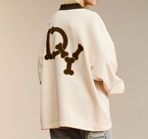 Sudadera con capucha de algodón 100% de alta calidad, fuente de hueso personalizada, eslogan en <span class=keywords><strong>inglés</strong></span> con bloque de Color, toalla bordada, Polo, sudaderas Unisex - Product Image 3