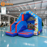 Château gonflable commercial Ceyu avec toboggan, thème Sauvetage des chiots, pour fêtes d'enfants, vente directe usine, taille personnalisée pour extérieur