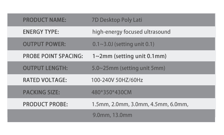 Portable Hifu Technology 7D Hifu focused ultrasound Machine For wrinkle removal