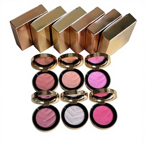 Palette de fard à joues en poudre gaufrée couleur unique de marque de luxe, pigment minéral longue tenue, fini scintillant et mat, Maquillage Luxe - Product Image 3