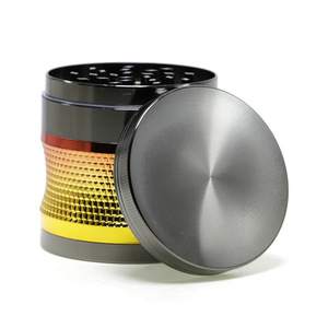 Moulin à herbes sèches moderne de 63 mm à taille fine, 4 couches, en alliage de zinc antidérapant, avec logo personnalisé, vente en gros d'usine - Product Image 2
