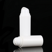 Flacon pompe cosmétique sans air en PP blanc de 15 ml, 30 ml, 50 ml pour sérum et lotion