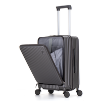 Valise Cabine à Ouverture Frontale Tendance en PC Léger Grande Capacité 4 Roues Extensible avec Fermeture Éclair – Style Moderne – Vente Directe Usine