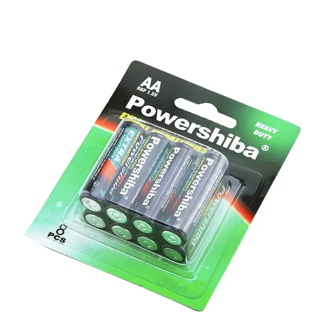 R6p Heavy Duty AA Dry Battery 4pcs Blister card Pack 1.5V Carbon Zinc Battery