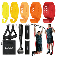 Bandas de Resistencia Elásticas de Látex Naranja Degradado Personalizables para Dominadas, Carreras de Velocidad, Flexiones y Entrenamiento de Fuerza