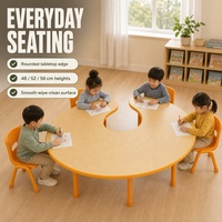 Ensemble table et chaise en plastique pour enfants, design moderne, réglable, écologique, pour l'apprentissage et le dessin, utilisation en extérieur, école, maternelle
