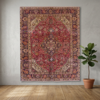 Tabriz Handmade Wool Cotton Rug with Classic Design Hand Knotted for Home Office Floor Decor
