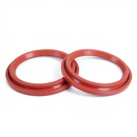 Joint d'étanchéité en silicone résistant à l'huile et aux hautes températures DN200 rouge et noir pour applications de pompes à soupape de cylindre