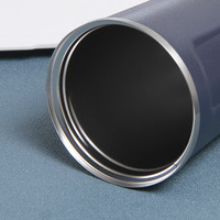Mug Kopi Dinding Ganda 380ml 510ml Stainless Steel Vacuum dengan Layar LED Penunjuk Suhu, Botol Air Portabel Mulut Lebar