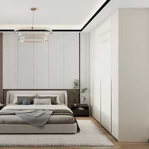 Armoire moderne durable personnalisée en usine avec poignées <span class=keywords><strong>invisibles</strong></span>, mobilier de chambre principale haut de gamme et tendance pour villas - Product Image 3