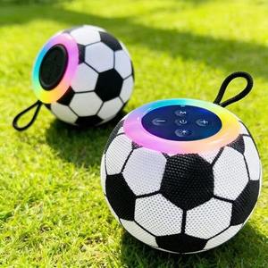 Football Style Portable <b>Speaker</b> 5W <b>Mini</b> Fabric Wireless Loudspeaker RGB Light Outdoor Party Audio Player for Sports Fans - Product Image 2