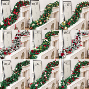 Guirlande de Noël de luxe de 2,7 mètres avec cryptage, décoration de porte, décoration de Noël, décoration de fenêtre d'hôtel, mise en scène - Product Image 1