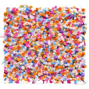 Mur de fleurs artificielles personnalisé, roses, pivoines et tournesols artificiels, décoration pour mariages, décorations extérieures et intérieures - Product Image 5