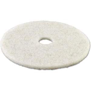 Pads de polissage Boardwalk BWK4020NAT 20 pouces Tampons de polissage naturels pour sols, blancs, diamètre standard, 5 par carton - Product Image 1