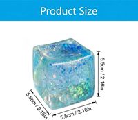 Balles anti-stress, jouets à presser, cube rafraîchissant exquis, jouet sensoriel pour adultes pour soulager l'anxiété et le stress, jouet anti-stress en forme de glaçon