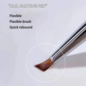 Hechunzi-Brosse à ongles monobloc, stylo à <span class=keywords><strong>dessin</strong></span> pour la conception des ongles, brosse à ongles pour dessiner des pétales et des papillons - Product Image 4