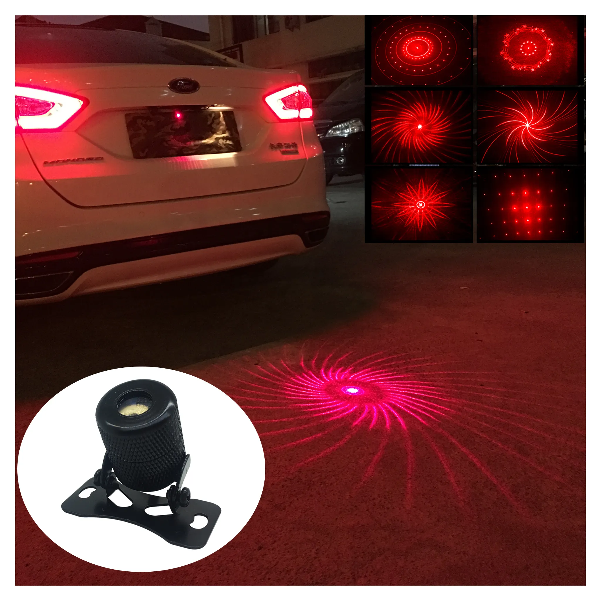 NR S-09-luz láser antiniebla para coche y motocicleta, luz de advertencia de seguridad para ducha y parte trasera