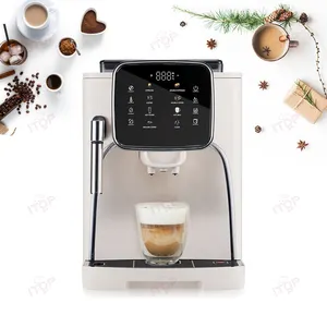 Panel sentuh untuk penggunaan rumah 110V 220V 200G biji Hopper ke cangkir Cappuccino Latte listrik mesin pembuat kopi otomatis penuh