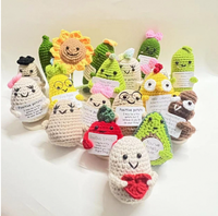 Kit de Crochet Fait Main Jouets Porte-clés Poupées en Gros Fil Mignon Peluche Enfant Cadeau Personnalisé Échantillon Gratuit Patate Positive