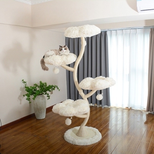 Nhà Máy Bán Buôn Rèn Sắt Sisal Lớn Mèo Cây Gãi Tháp Gãi Bài Mèo Condo Tháp Hiện Đại Mèo Leo Núi Cây - Product Image 1